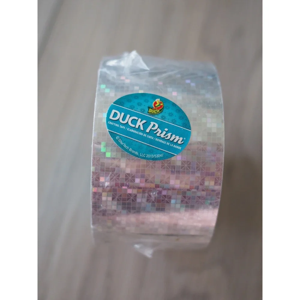 NEW Duck Prism Silver Holographic Crafting Tape Iridescent Mosaic